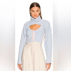For Love And Lemons Light Blue Sweater